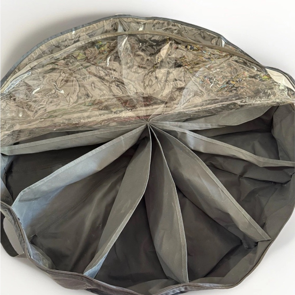 Shoe Go Round - Round Circular Shoe Organizer + Storage - 12 pockets Gray